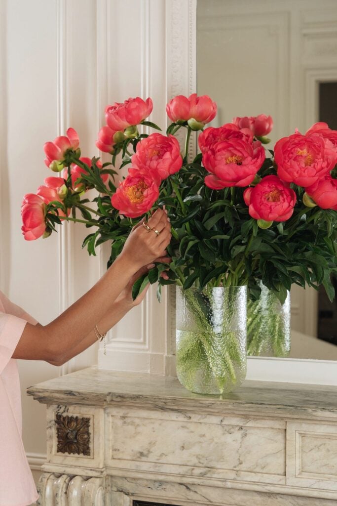 pæoner i vase
