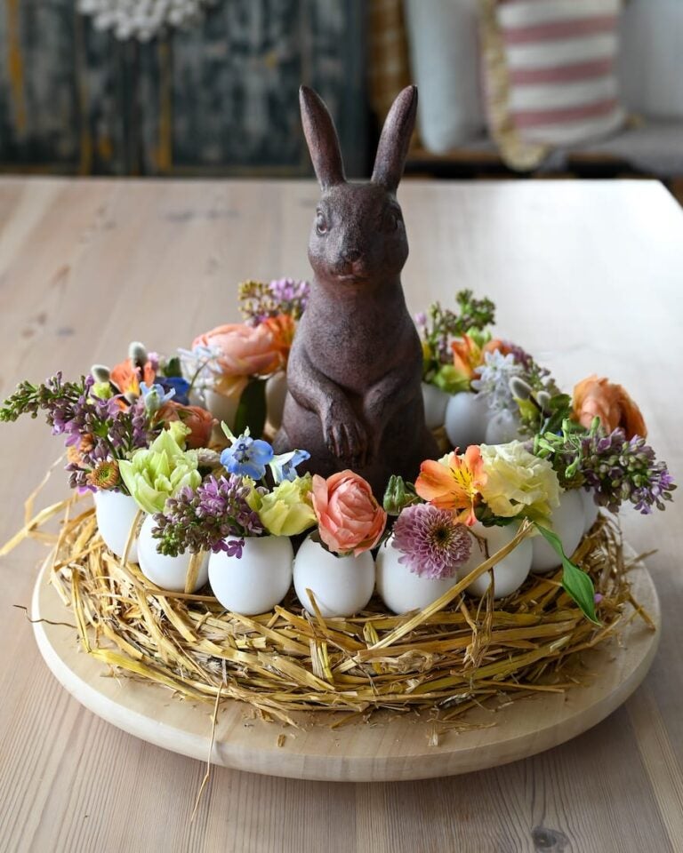 Lav en smuk krans med æg til påskebordet 