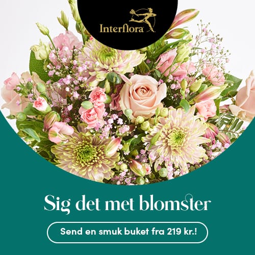 Interflora Banner - Sig det met blomster - Send en smuk buket fra 219kr.!