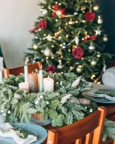 Julebordet og juletræ