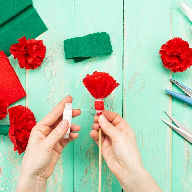 guide til hjemmelavede papirblomster