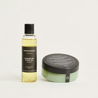 Badeanstalten- massageolie og bodyscrub
