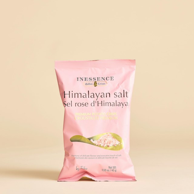 Kartoffelchips med pink himalayasalt