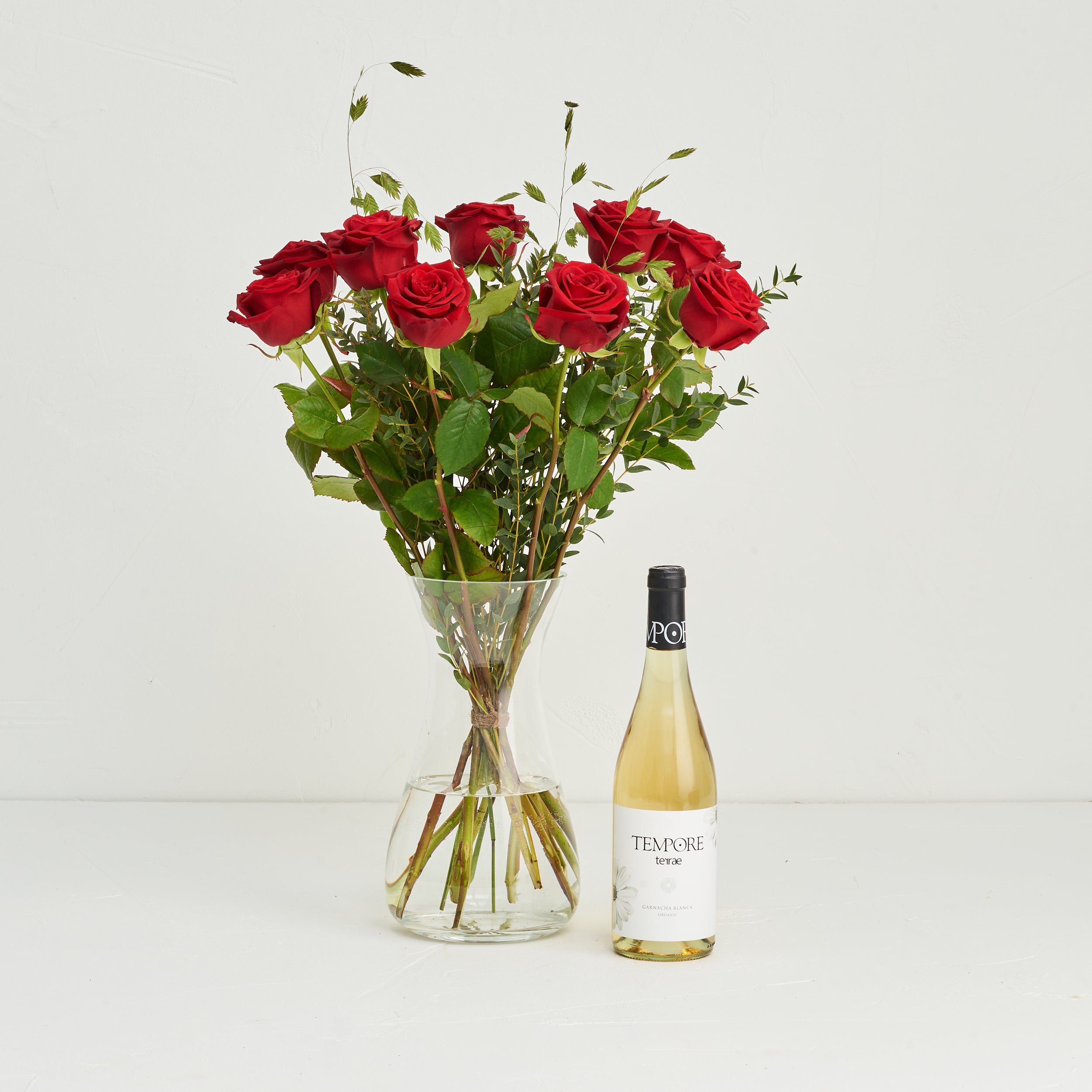 De røde roser med Terrae - Garnacha, Blanco, økologisk hvidvin