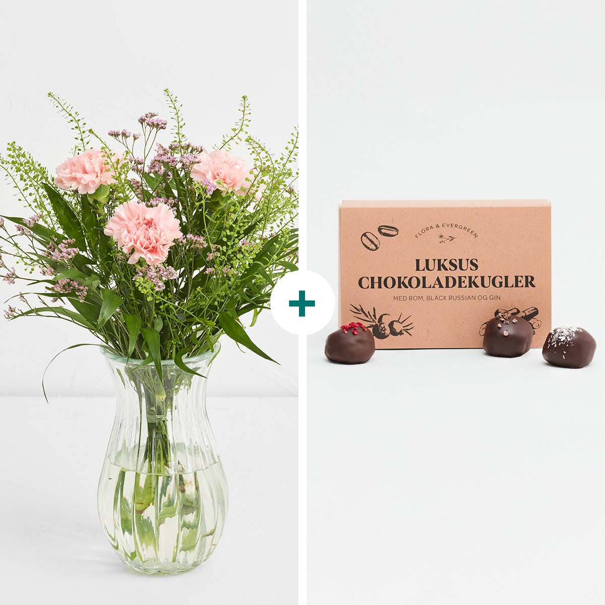 Den blomstrende hilsen med luksus chokoladekugler