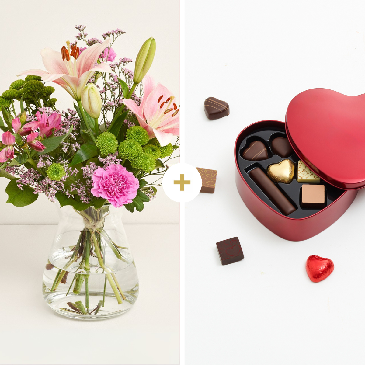 Den fine liljehilsen med chokolade hjerte