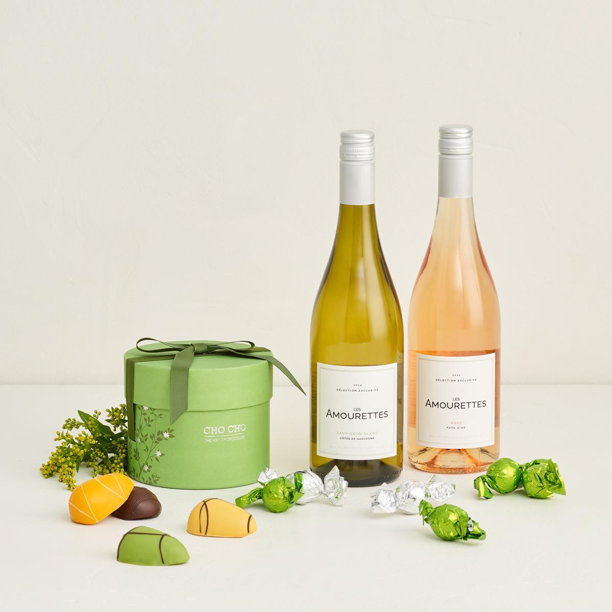 Vin og forårsæske med chokolade