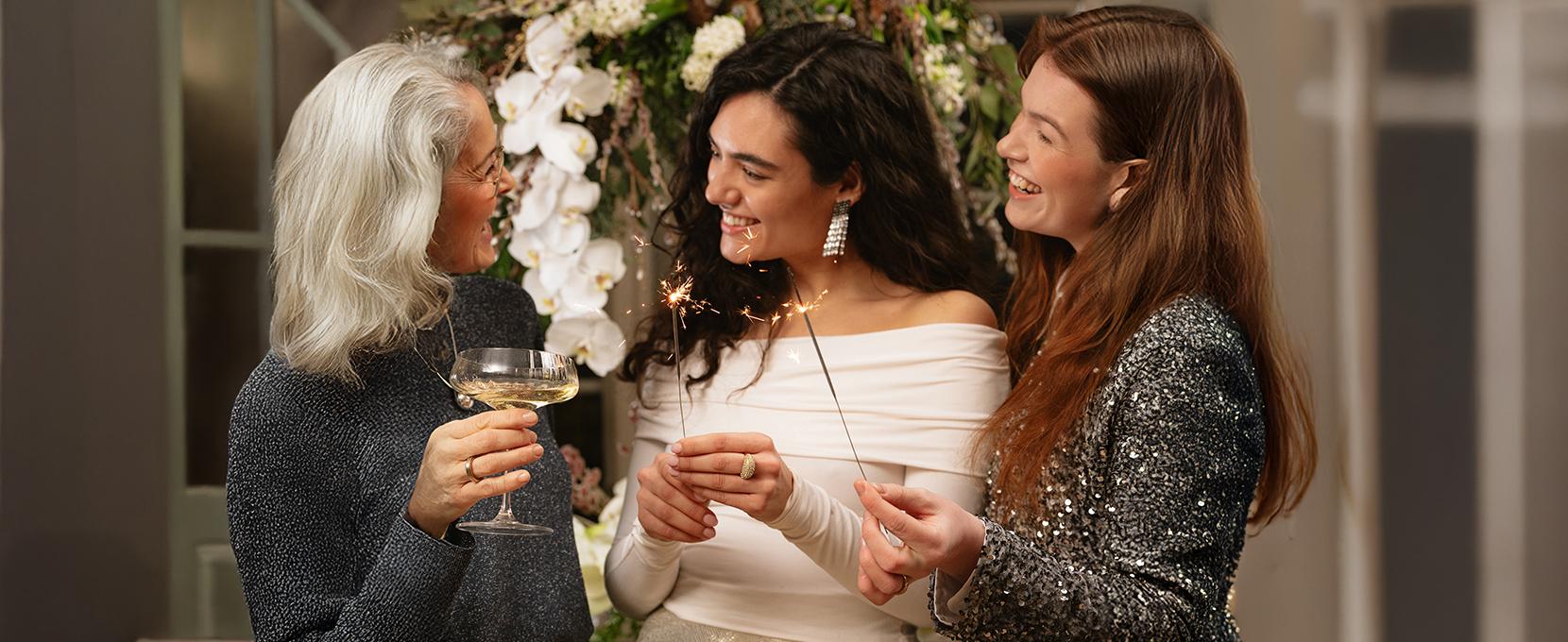 Ønsk godt nytår med en blomstrende hilsen