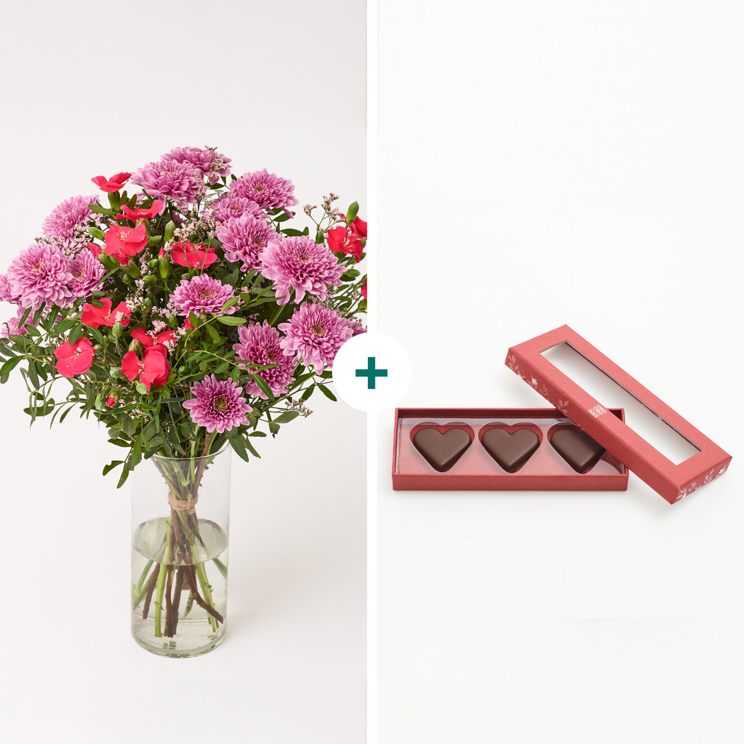 Den kærlige tanke til mor med marcipanhjerter