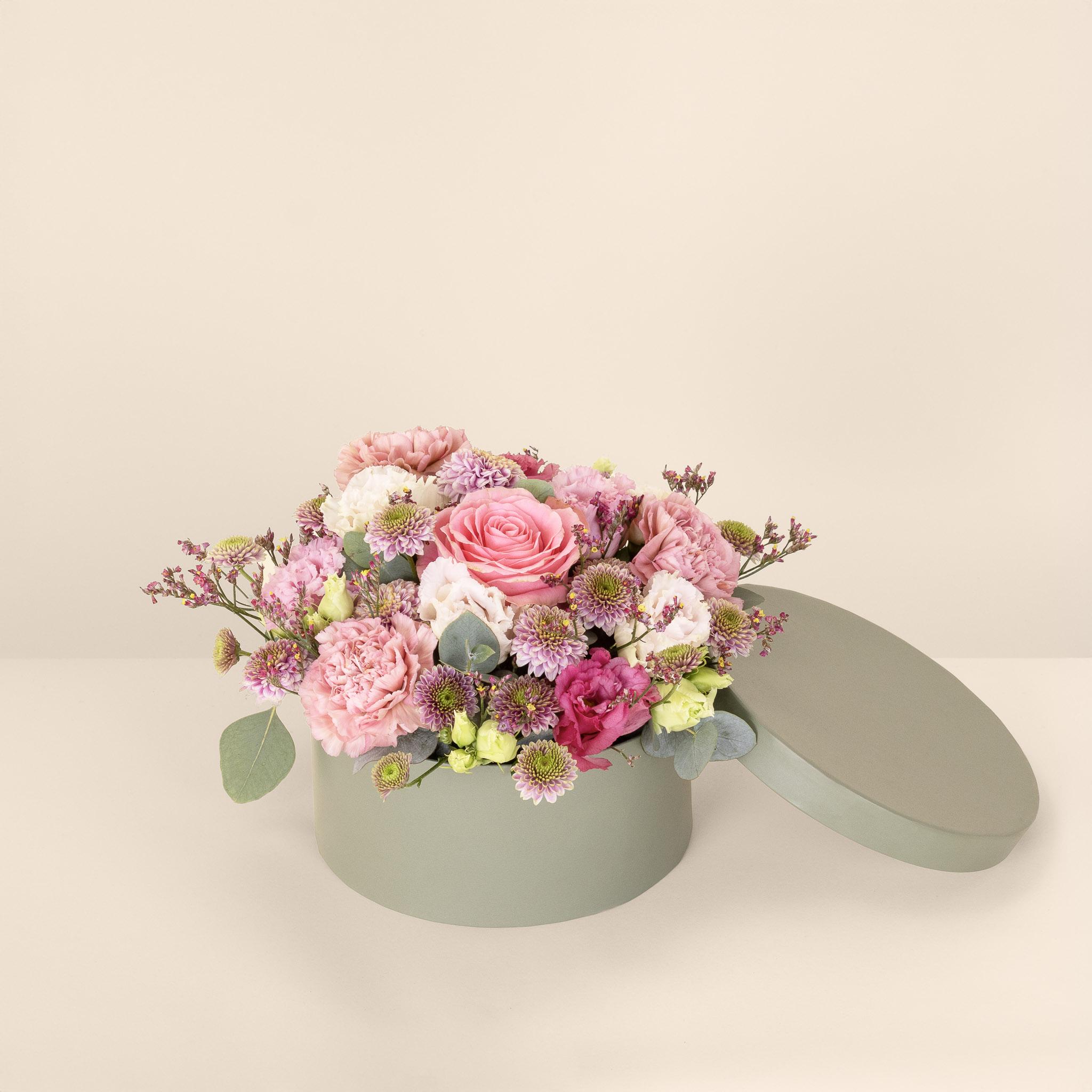 Den lyserøde blomsterboks til mor