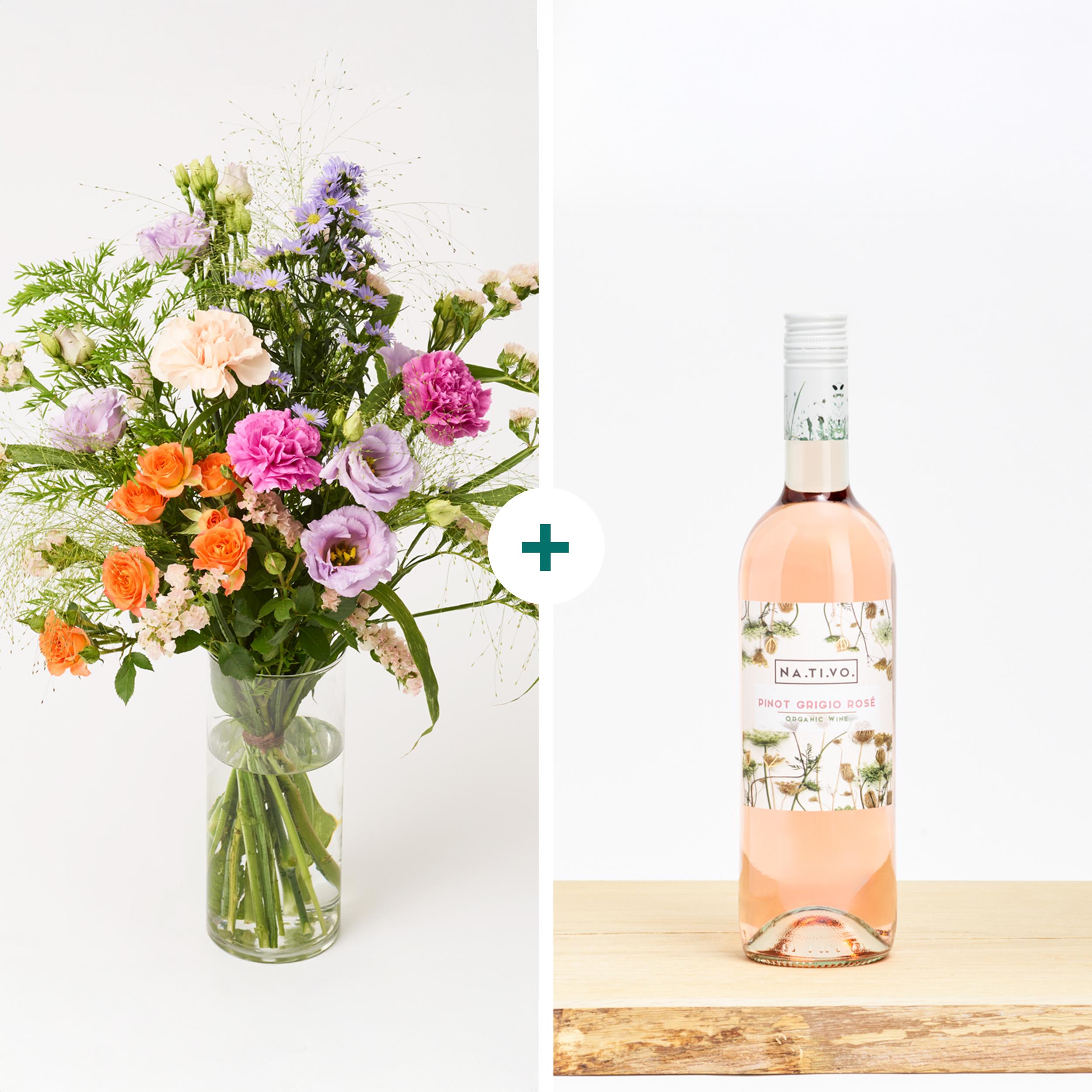 Mors dag buketten med Na.Ti.Vo rosé