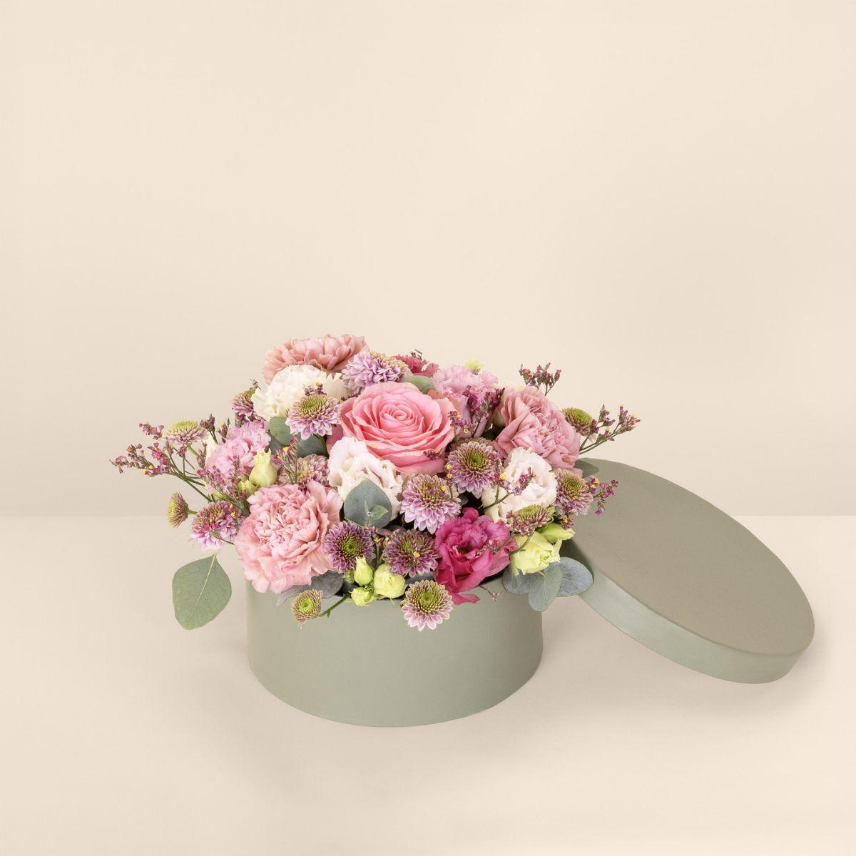 Den lyserøde blomsterboks