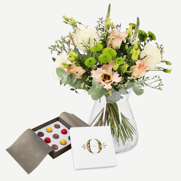 Elegant buket med Orangeri Nord (9 stk.)