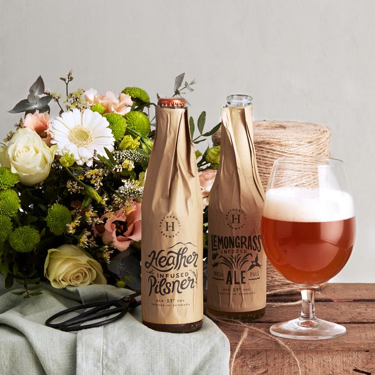 To flasker Heatherhill med blomster