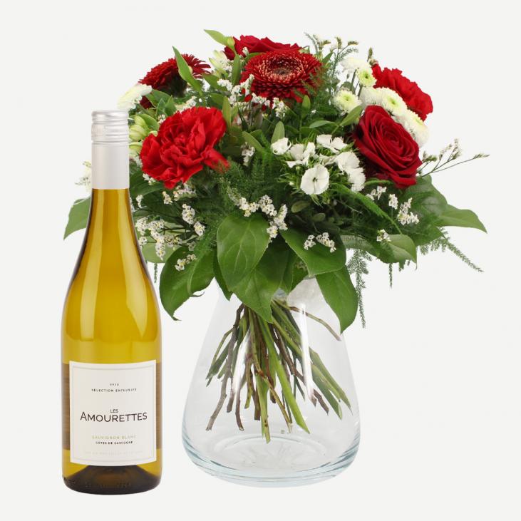 Tillykkebuket med Les Amourettes Blanc
