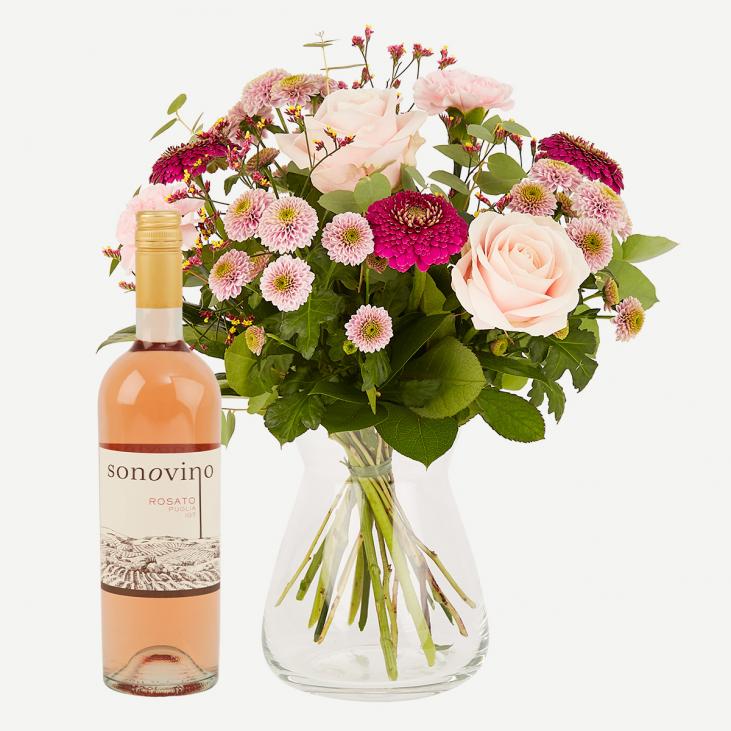 Kærlige tanker til mor med rosévin