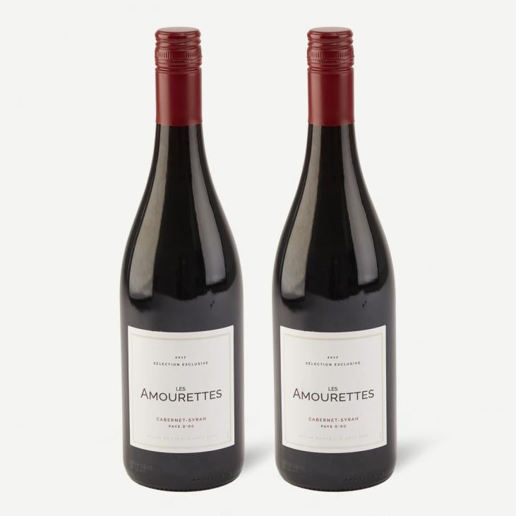 2 fl. Les Amourettes, Cabernet Sauvignon/Syrah, Languedoc