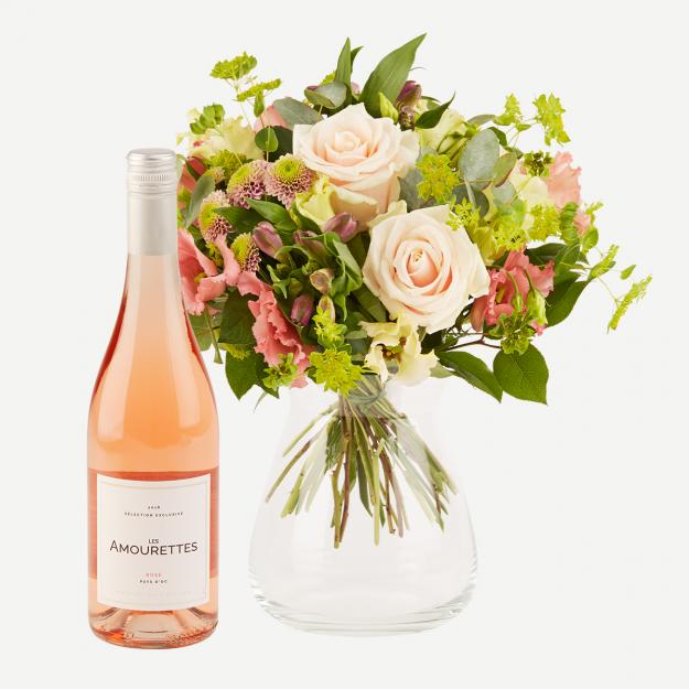 Romantisk buket med Les Amourettes Rosé