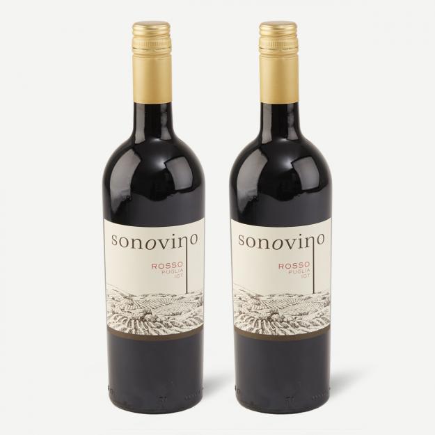 2 fl. Sonovino, Negroamaro & Primitivo Rosso, Puglien