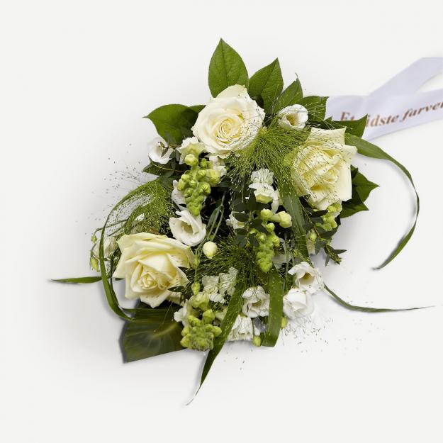 Bårebuket Florist Choice med bånd